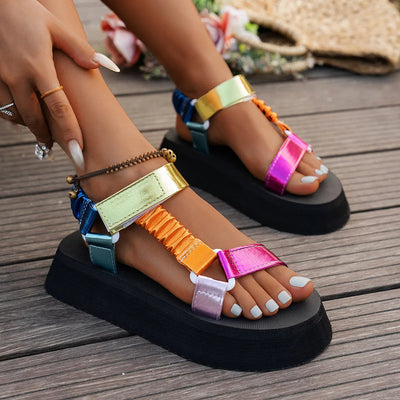 Aura | Iridescent Platform Sandal™