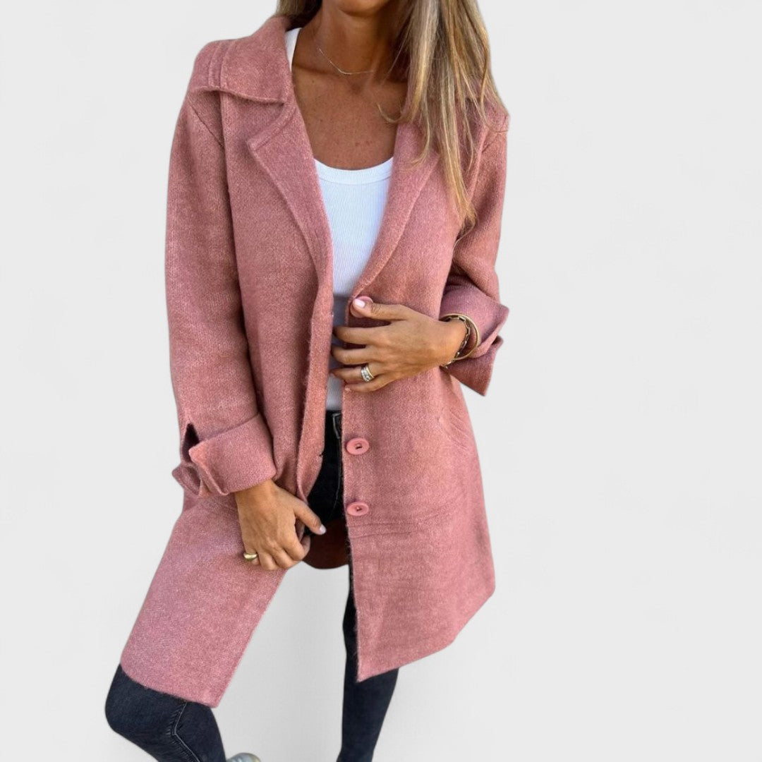 Maila | Casual Long Coat with Lapels