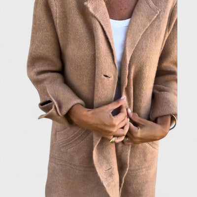 Maila | Casual Long Coat with Lapels