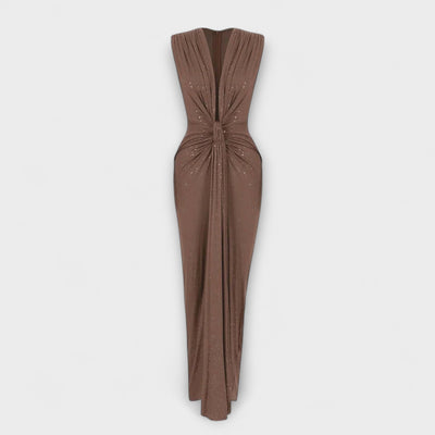 Thea - Maxi Dress with Deep V-Neck