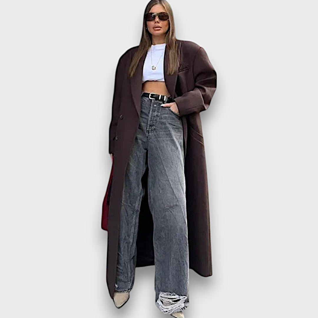 Oslaine | Maximalist Wool Coat With Masculine Silhouette