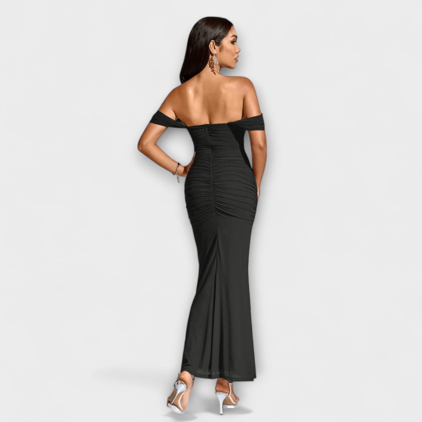 Ione - Off-Shoulder Ruched Bodycon Dress