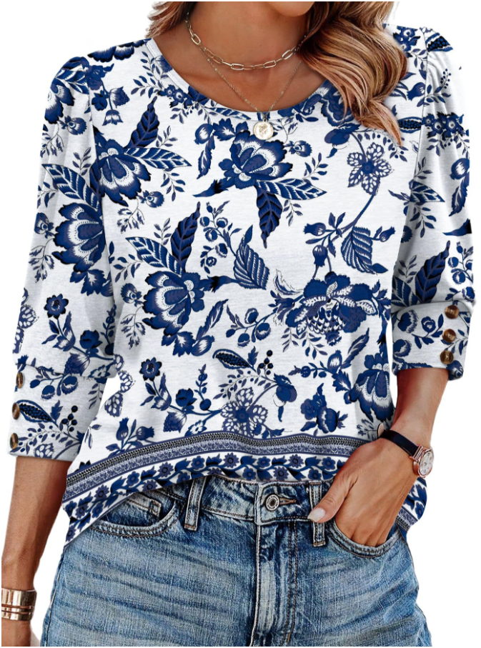Casual Outing Serene Blouse - Easy-Wear