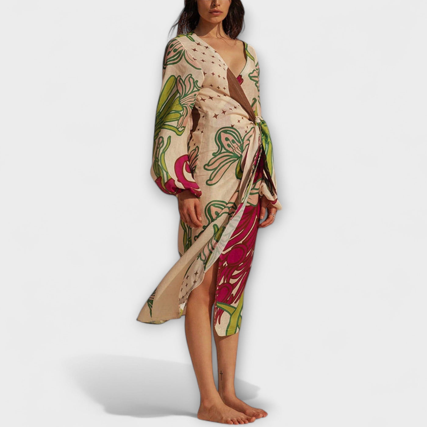 Tracey - Tie Tunic Maxi Dress