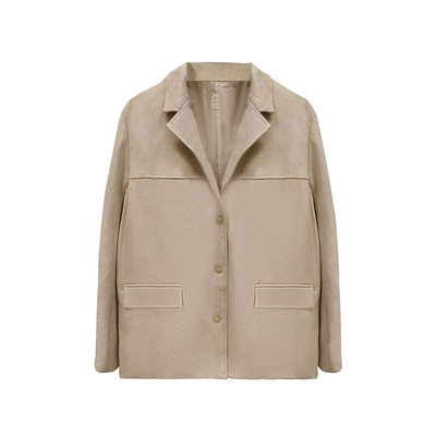 Eloise | Soft Camel Blazer-Cardigan