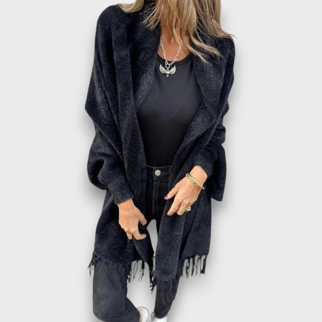 Meliora – Elegant Cardigan With Fringe